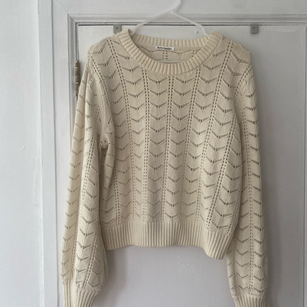 Reformation Cream Sweater